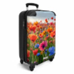 Veld met kleurrijke klaprozen NBS - Handbagage koffer - Unisex middel -productfoto_3d