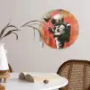 Graffiti - Astronaut - Street art - Ruimte - Banksy Wandcirkel kunststof plaat 5mm dik klein -sfeer4