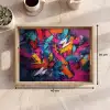 Abstract - Explosie - Neonkleuren Dienblad Rechthoek middel -USP_Formaat