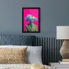 Man - Pak - Wolk - Roze fotolijst zwart zonder passe partout klein -sfeer3