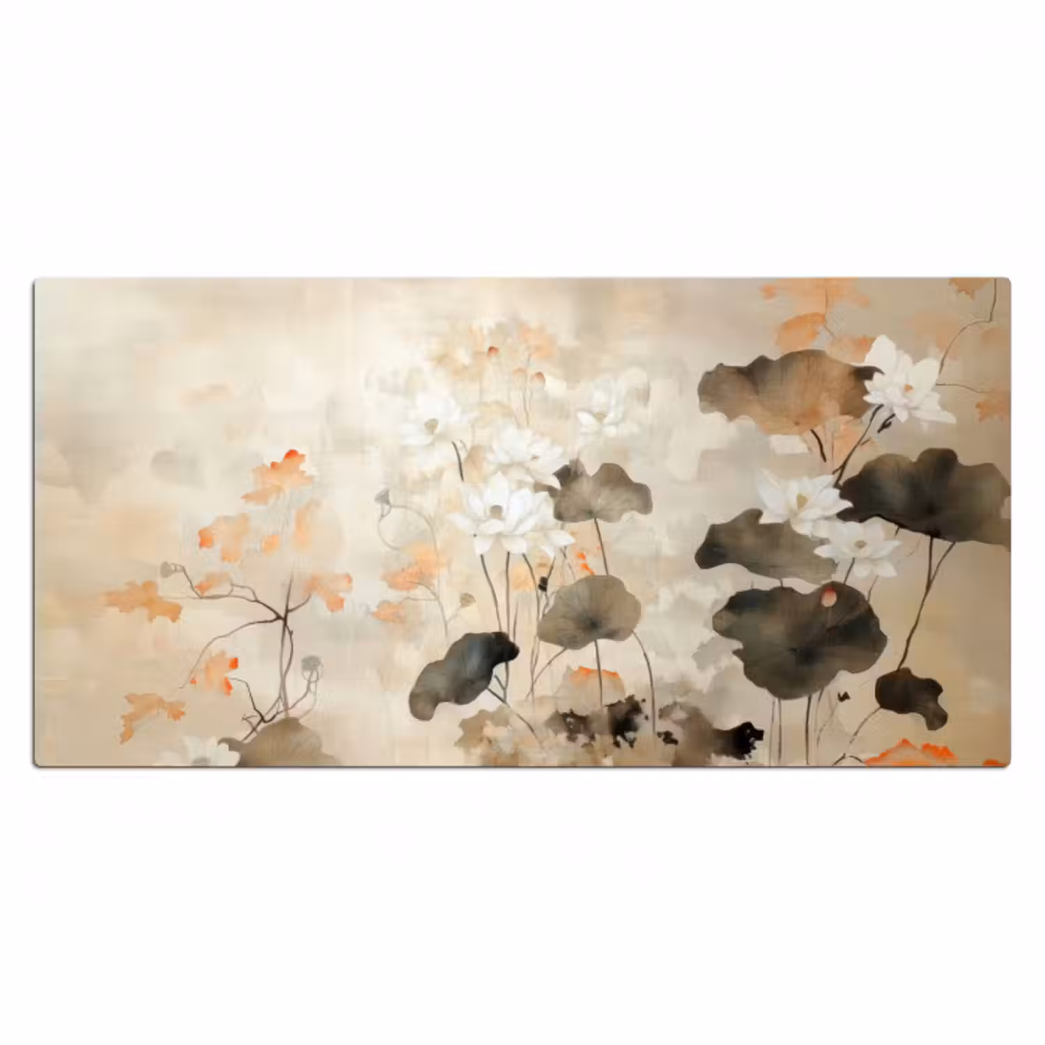 Schreibtischunterlage - Blumen - Japandi - Wabi sabi