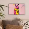 Abstract - Konijn - Sjaal - Geel canvas 2cm klein -sfeer1