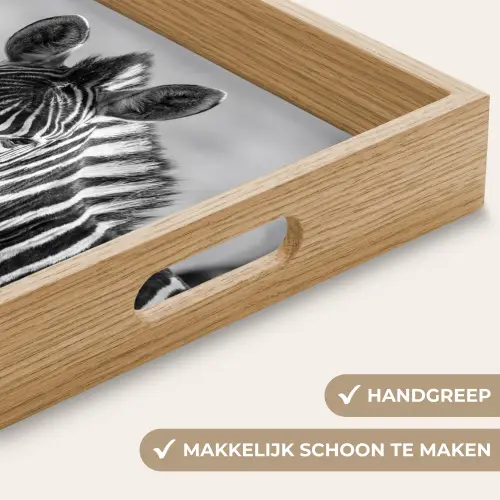 Zebra's - Zwart - Wit Dienblad Rechthoek middel -USP_HandgreepNL