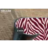 Zebra - Motief - Bordeaux - Rood Placemat vinyl groot 368 -closeup