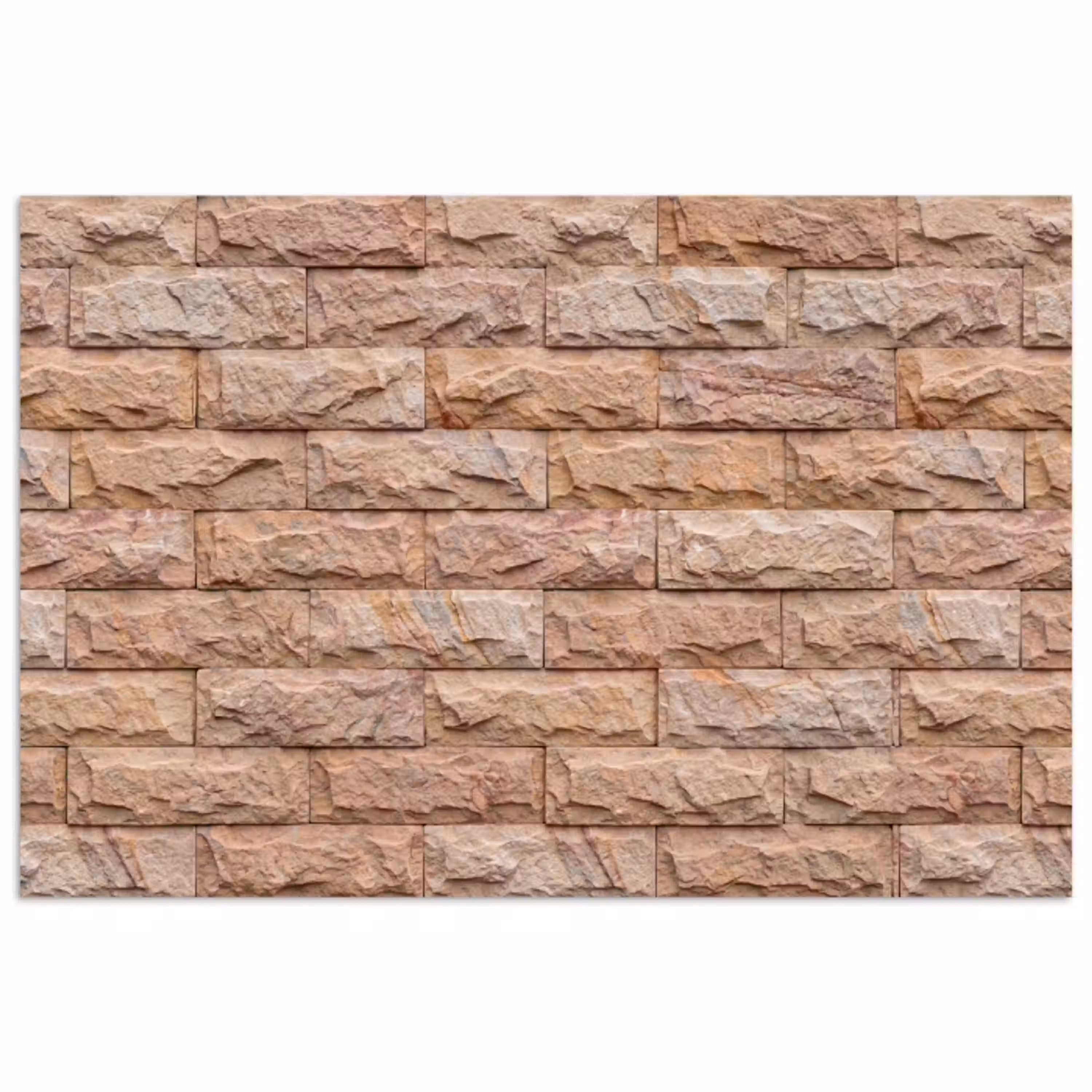 Muur - Steen - Ruw - Textuur - Beige poster papier klein -3d