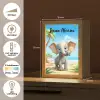 Olifant - Strand - Dieren - Meisjes - Kind Light Box met kabel (Kinderlampje) klein -USP_NL
