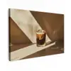 Glas - Ijskoffie - Schaduw - Bruin canvas 2cm klein -z3d