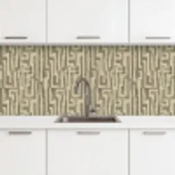 Abstract - Geometrisch - Groen keuken achterwand 2 middel 871 -3d