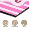 More coffee - Roze - Paars - Strepen - Mok aluminium wit klein -closeup_NL