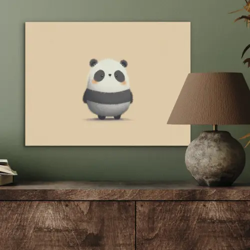Panda - Beige - Minimalistisch PET vilt klein -sfeer2