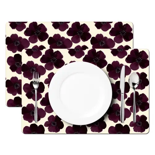 Bloemen - Aquarel - Paars Placemat vinyl groot 368 -zzsfeer2_Kitchenyeah-website