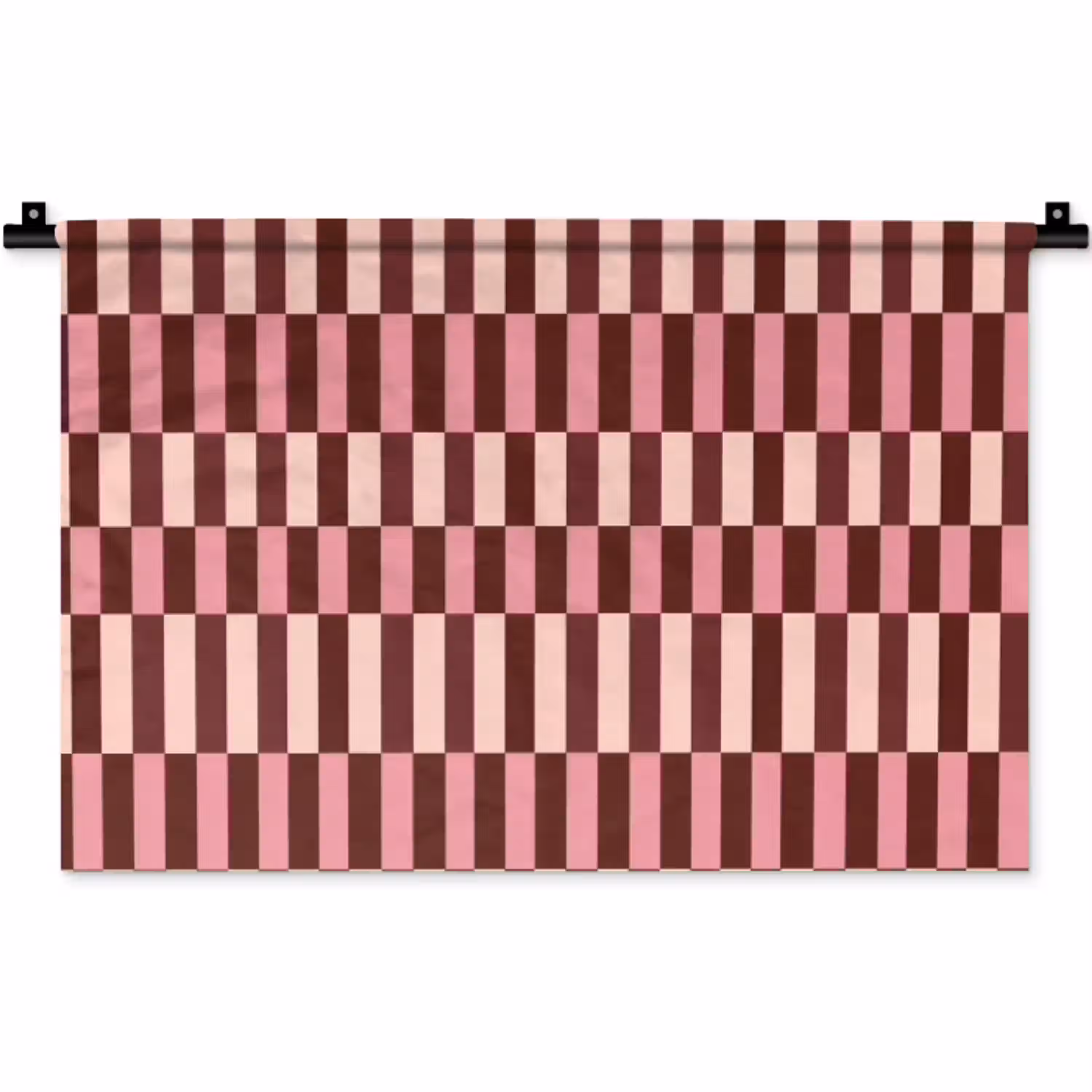 Roze - Rood - Blokjes Wandkleed katoen klein 269 -zz3d