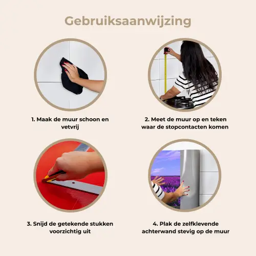Lavendel - Paars - Bloemen - Natuur keuken achterwand 2 middel -gebruiksaanwijzing_NL