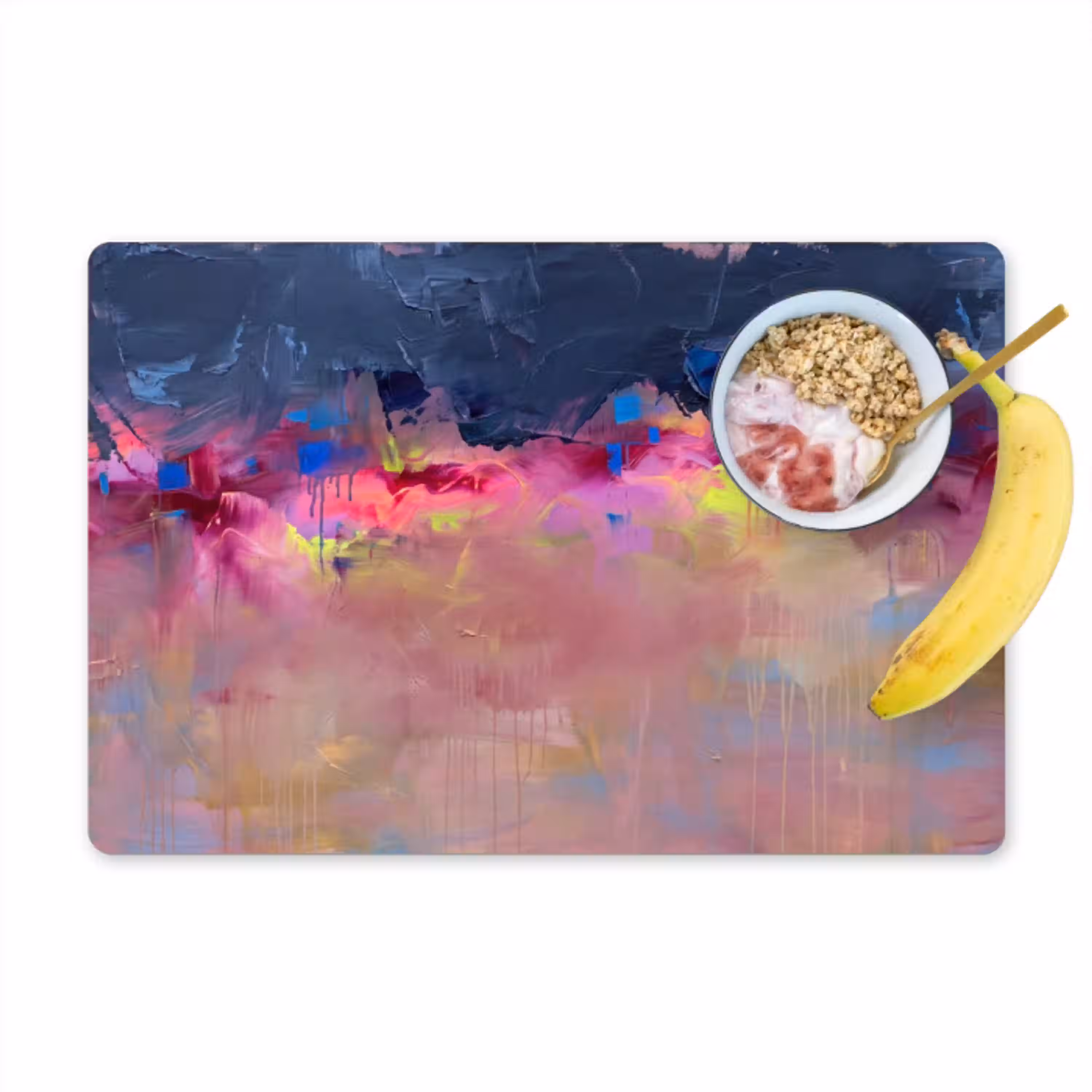 Abstract - Textuur - Kleuren - Modern - Roze Placemat vinyl groot -zzzproduct_Kitchenyeah-website