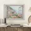 Doorkijk - Italië - Bloemen - Zee - Kust - Stad - Bergen PET vilt klein -sfeer1
