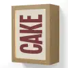 Red - Cake - Decoratie - Eten Light Box met kabel (Wandlamp) klein -3d