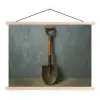 Schep - Gereedschap - Schilderij textielposter latten blank klein -3d