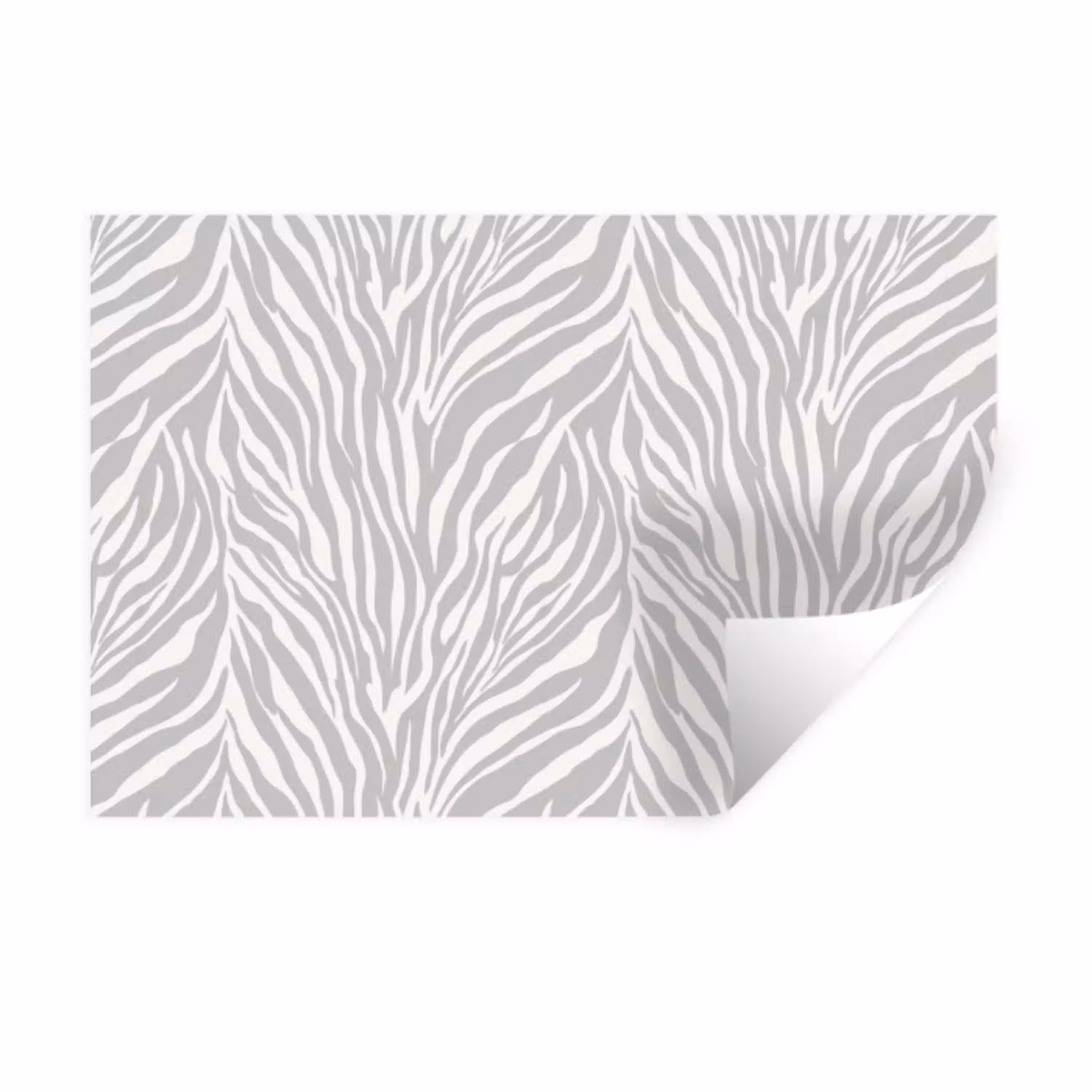 Zebra - Motief - Grijs Muursticker klein 286 -3d