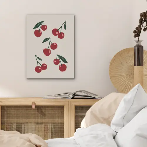 Kersen - Blaadjes - Rood PET vilt klein -sfeer3