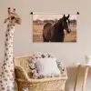 Paard - Zonsondergang - Bruin Wandkleed katoen klein -wsfeer5_kind
