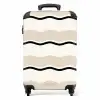 Golvende strepen in crème tinten NBS - Handbagage koffer - Unisex middel -productfoto_recht