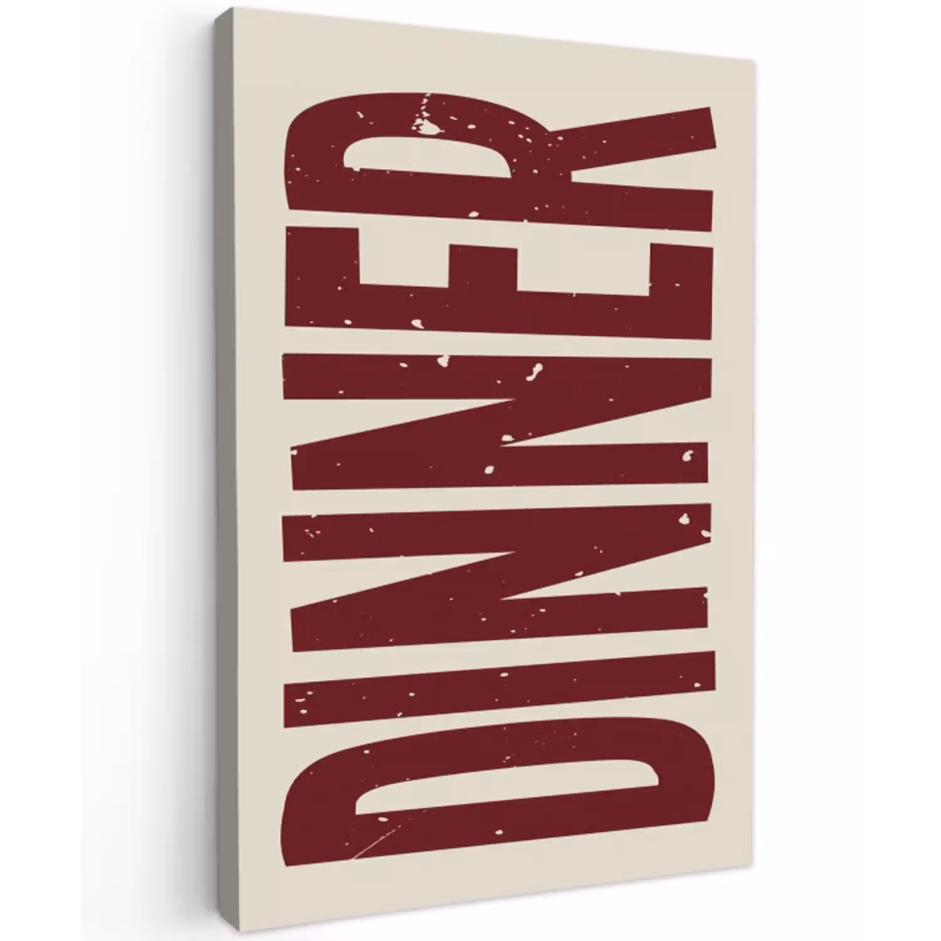 Eten - Decoratie - Rood - Vintage Tuinposter op houten frame 2 cm dik klein -3d