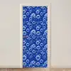 Bubbels - Patroon - Blauw deurposter klein -3d_beige