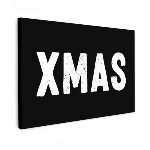 Kerst - Quotes - Xmas - Zwart - Feestdagen canvas 2cm klein -z3d