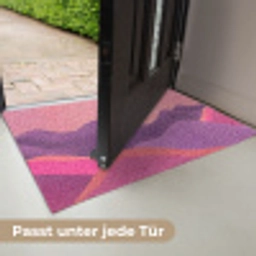 Zon - Heuvels - Paars - Abstract Deurmat klein -USP_DE