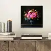 Quote - Bloemen - Vaas - Neon aluminium wit klein -sfeer1