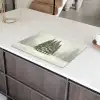 Bomen - Sneeuw - Wit Inductie beschermer vinyl 3mm klein -sfeer8