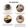 Lichtgrijs - Wit - Vierkant - Rond Inductie beschermer vinyl 3mm klein 276 -zzzzzzz-td-werking