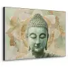 Buddha - Mandala - Modern - Spiritualiteit Textielframe zwart klein -3d