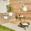 Granen - Hout - Kom - Beige Tuinposter op houten frame 2 cm dik klein -sfeer2