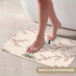 Aziatisch - Kraanvogel - Beige Badmat klein -USP_ZachtDE