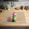 Cupcakes - Gestapeld - Kleurrijk - Fruit Inductie beschermer vinyl 3mm klein -sfeer5