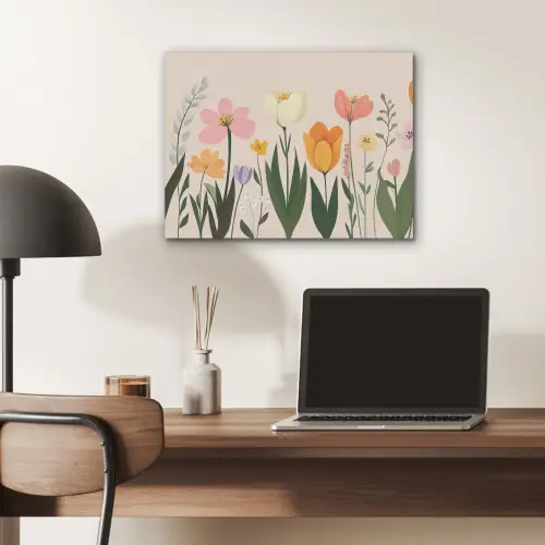 Pasteltinten - Bloemen - Illustratie PET vilt klein -sfeer5