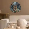 Kerst - Magie - Bos - Kleurrijk Akoestische PET Vilt - Rond klein -sfeer1