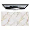 Wit - Goud - Marmer - Aders Muismat XXL klein 681 -zzz3d