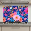Bloemen - Blauw - Roze keuken achterwand spatscherm klein -3d_website