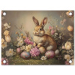 Haas - Stilleven - Bloemen tuinposter los doek klein -3d