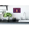 Kever - Felgekleurd - Bloemen - Bladeren Muursticker klein -keuken