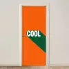Cool - Oranje - Groen deurposter klein -3d_beige