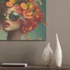 Vrouw - Sinaasappel - Bessen - Oranje PET vilt klein -sfeer6_closeup