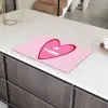Hart - Frans - Valentijn - Roze Inductie beschermer vinyl 3mm klein -sfeer8
