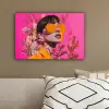 Zonnebril - Oranje - Vrouw - Planten canvas 2cm klein -sfeer3