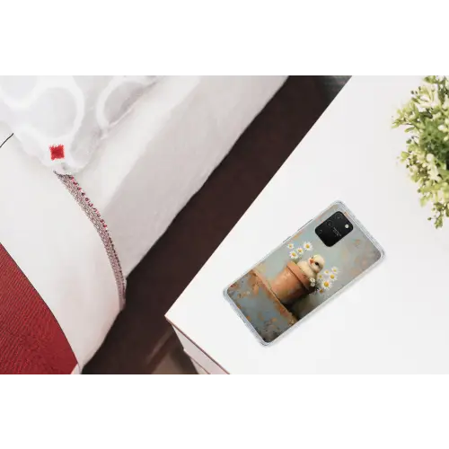 Bloempot - Kuiken - Bloemetjes Telefoonhoesje Samsung Galaxy S10 Lite klein -kamerS10Lite