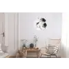 Lotusbloemen - Vissen - Bladeren - Zwart Wandcirkel aluminium klein -woonkamer