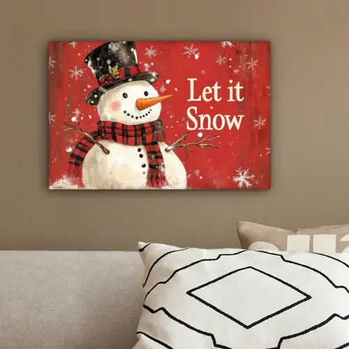 Sneeuwpret - Winter - Sneeuwpop canvas 2cm klein -sfeer3