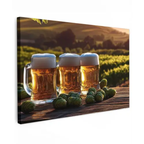 Bier - Hop - Landschap canvas 2cm klein -z3d